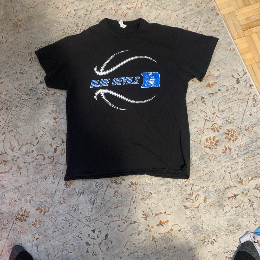 Black "Blue Devils" Basketball Short Sleeve Tee